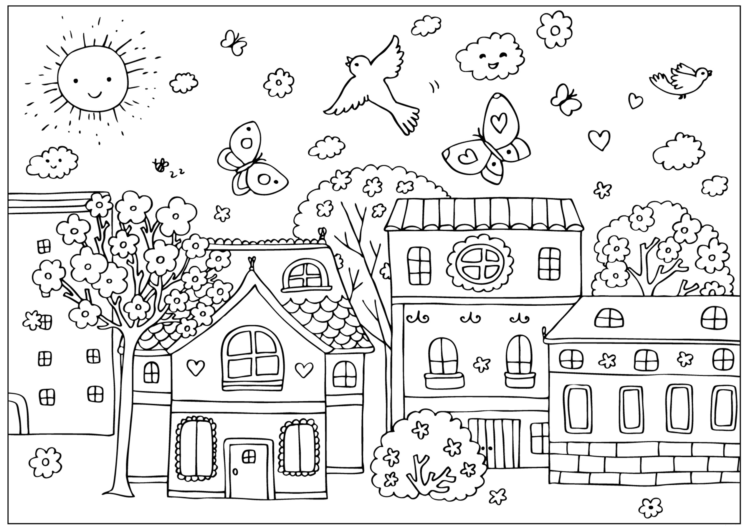 Photo Spring coloring pages