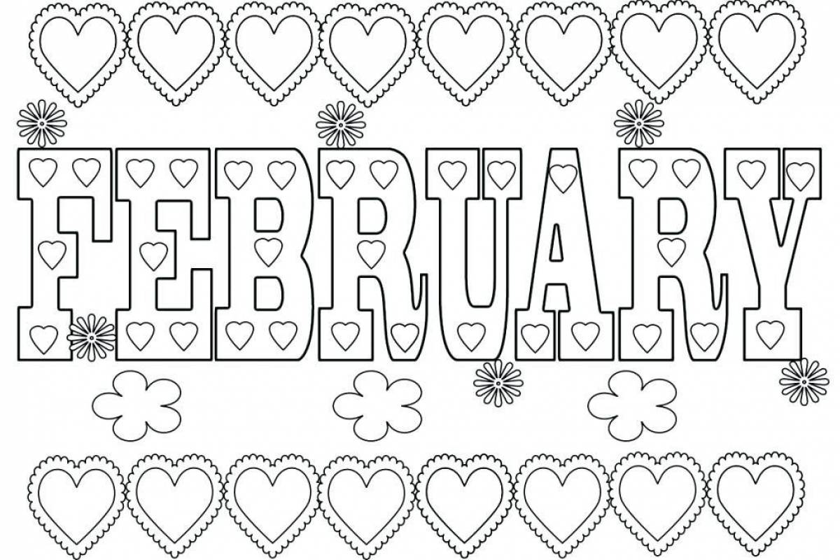 February with hearts