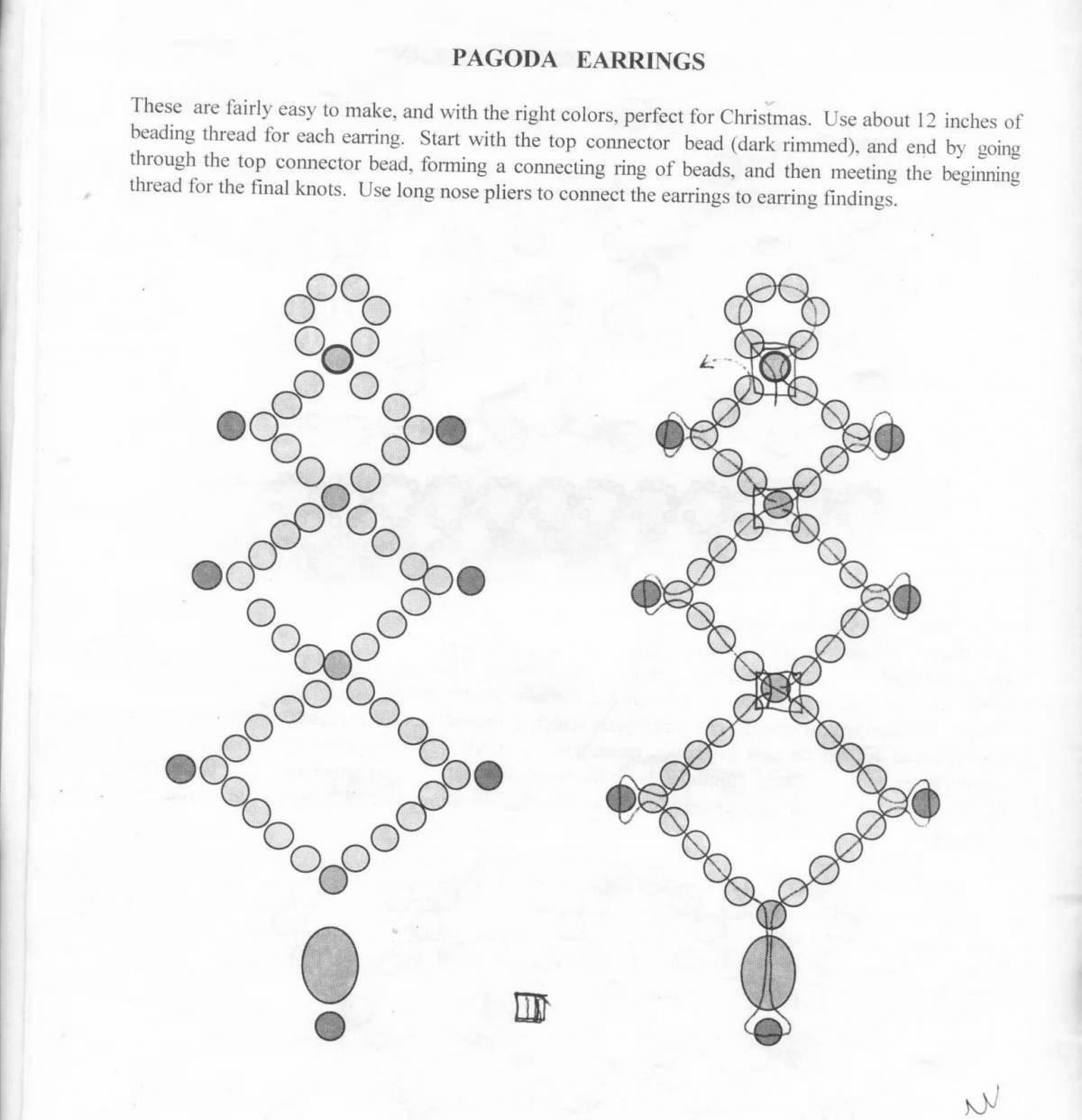 Схемы для бисероплетения сережки из пинтереста