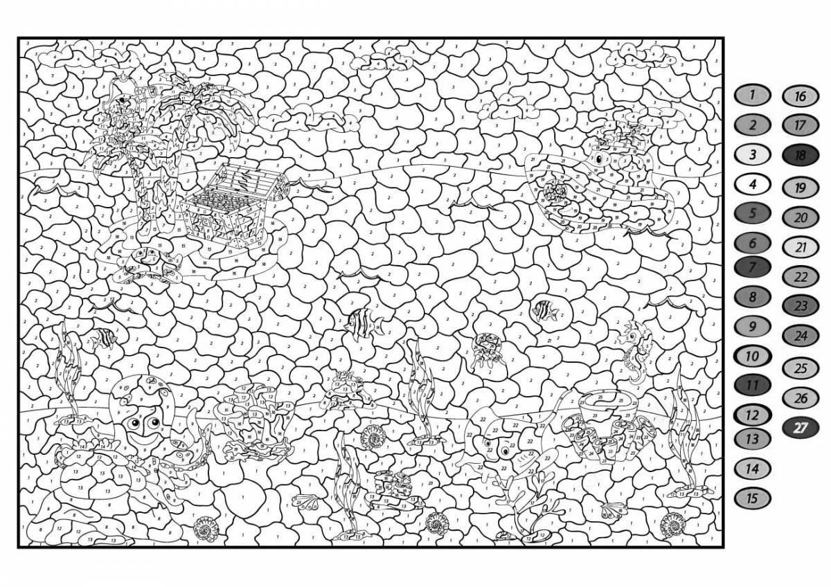 Требовательная раскраска для взрослых по номерам
