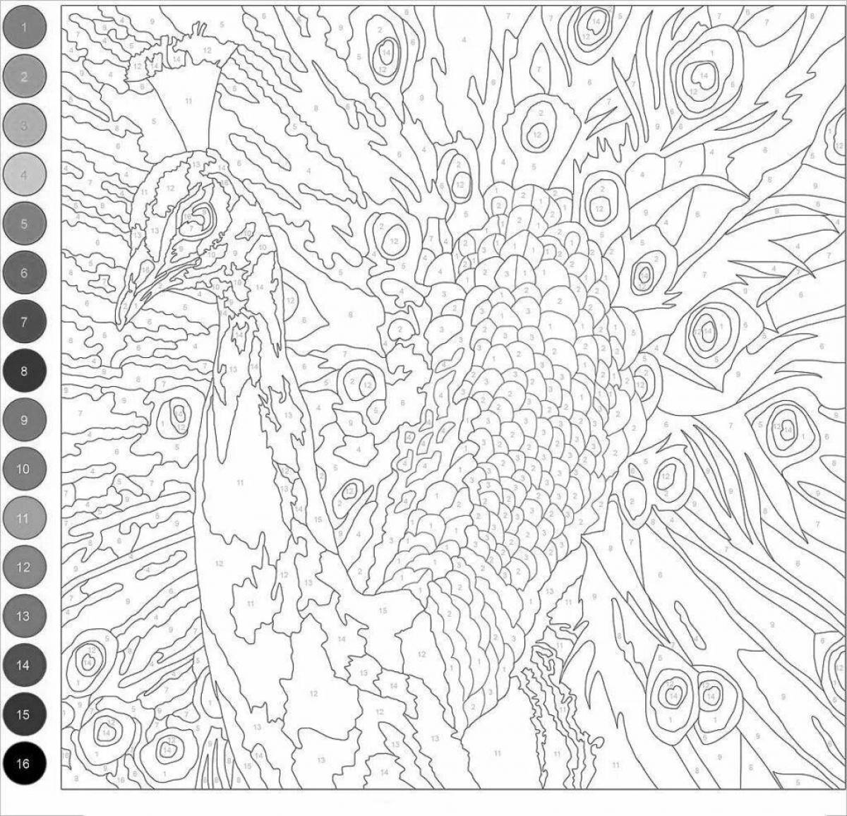 Updating adult coloring page by numbers
