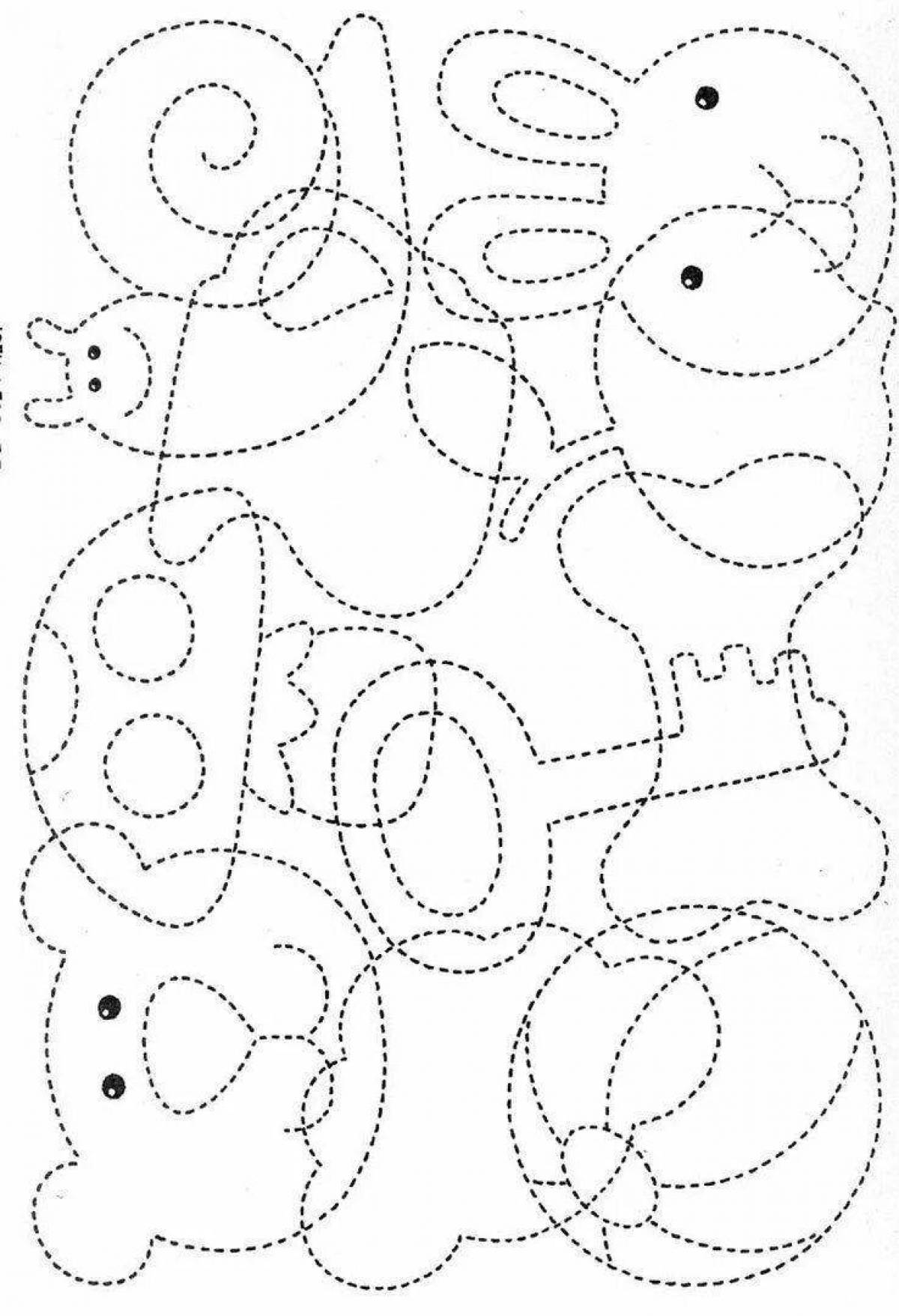 A fun coloring book for the development of fine motor skills in children aged 6-7