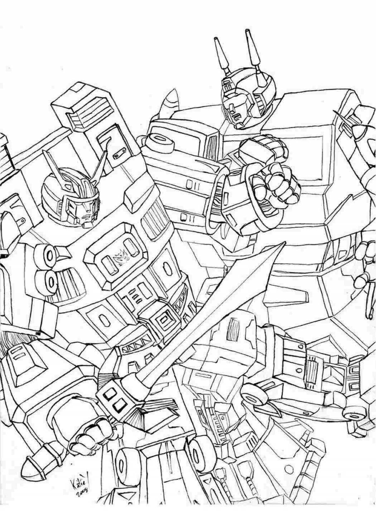 Coloring book brave autobots