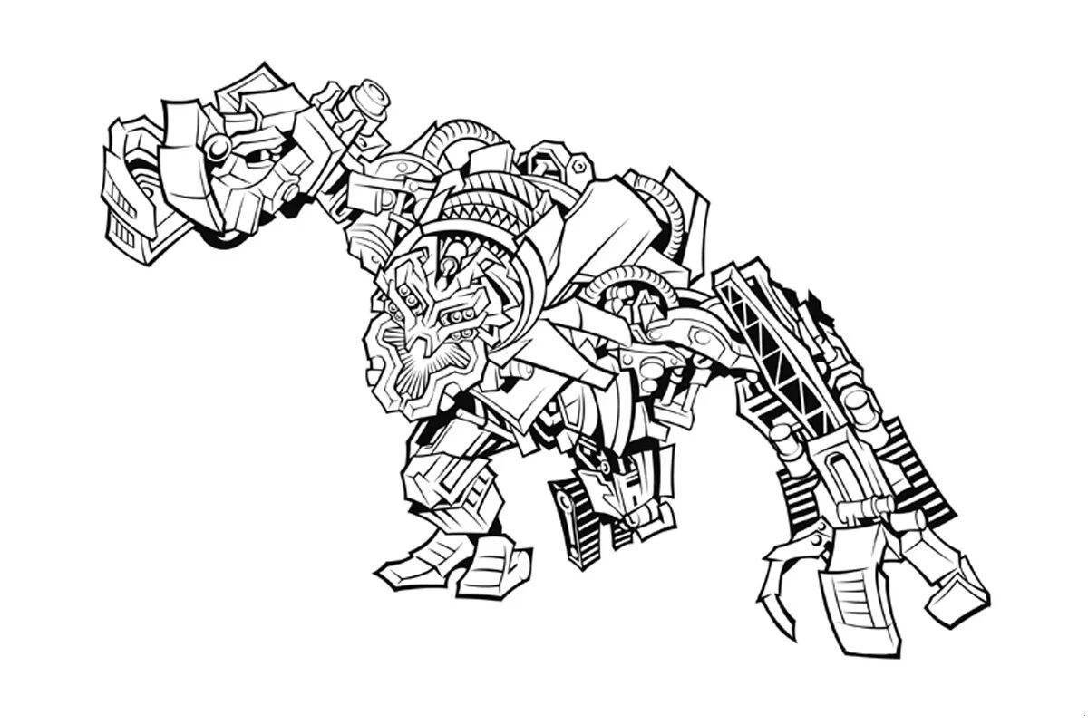 Glowing Autobots coloring page