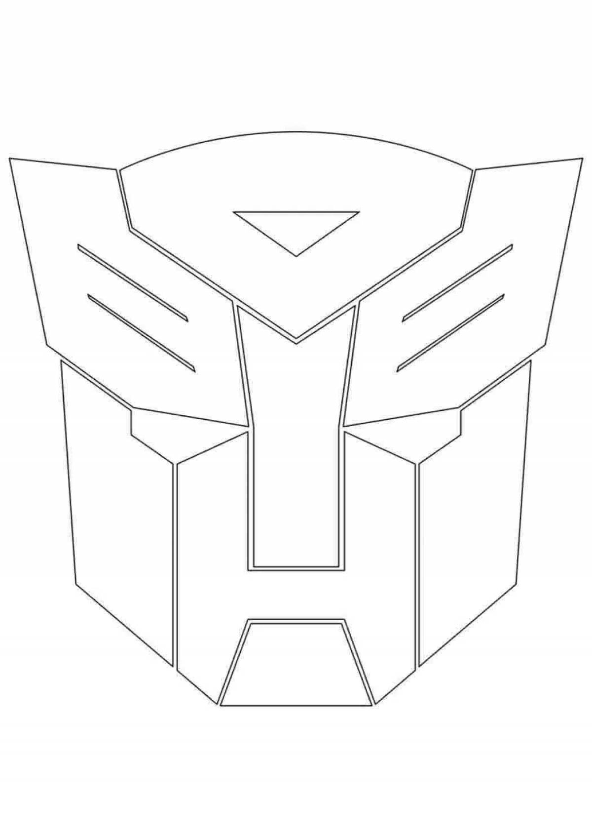 Playful autobot coloring page