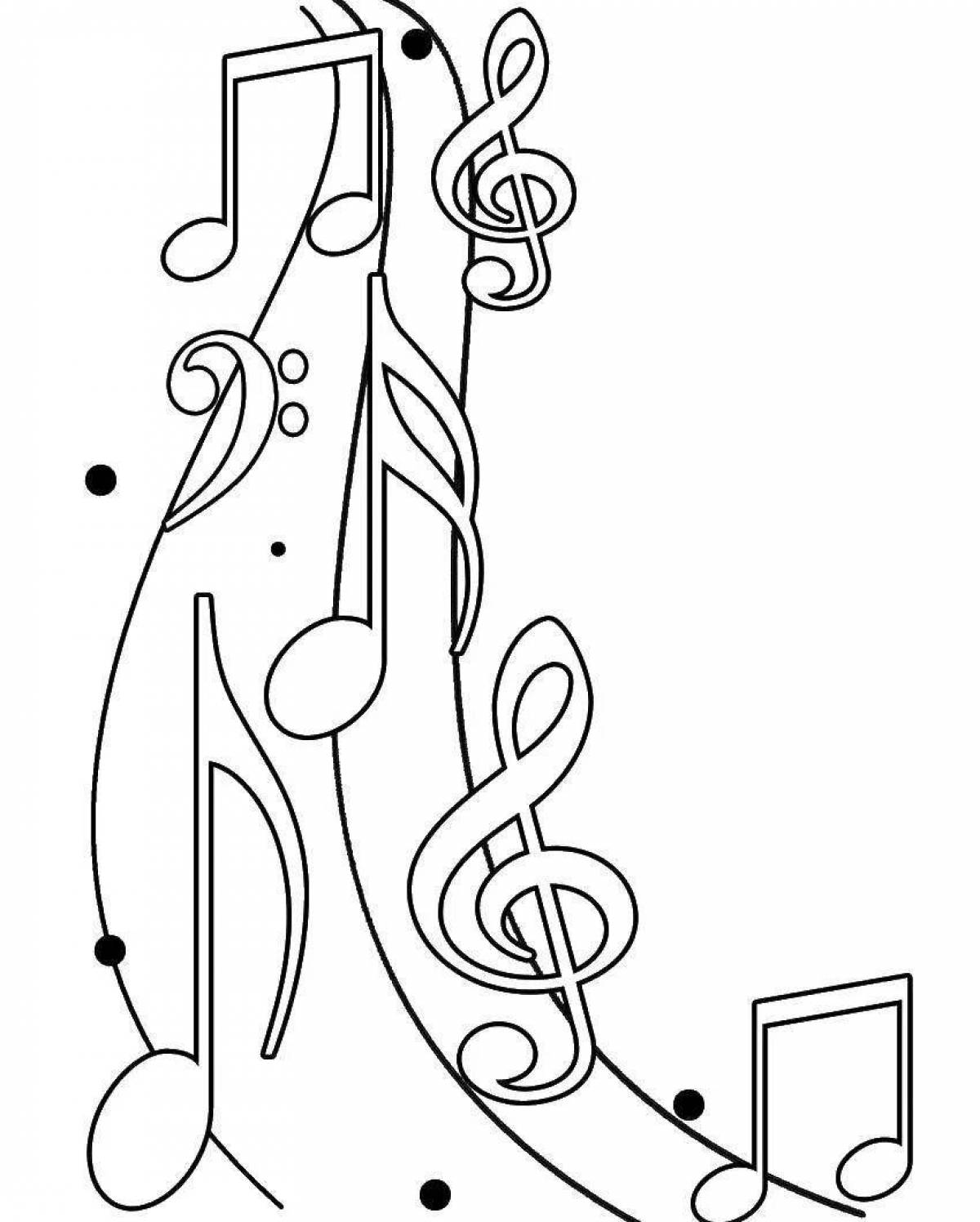 Charming music coloring book