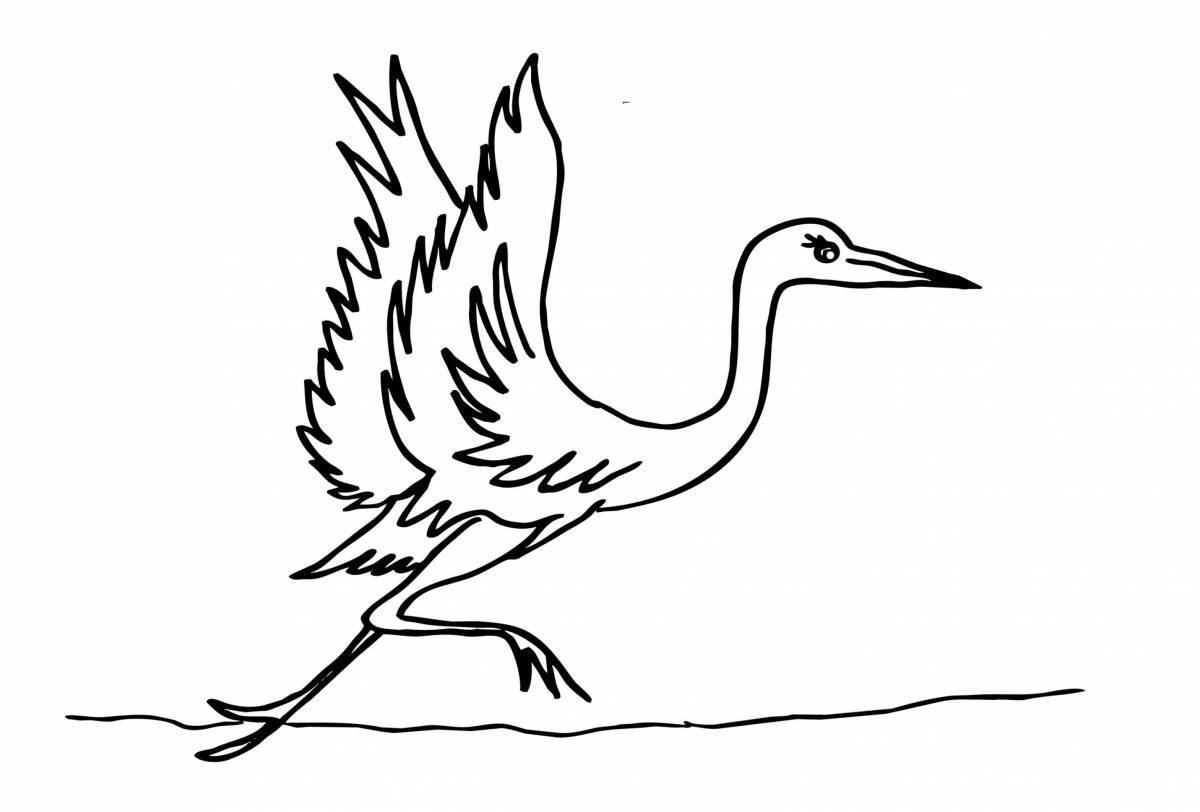 Sparkling Siberian Crane coloring page