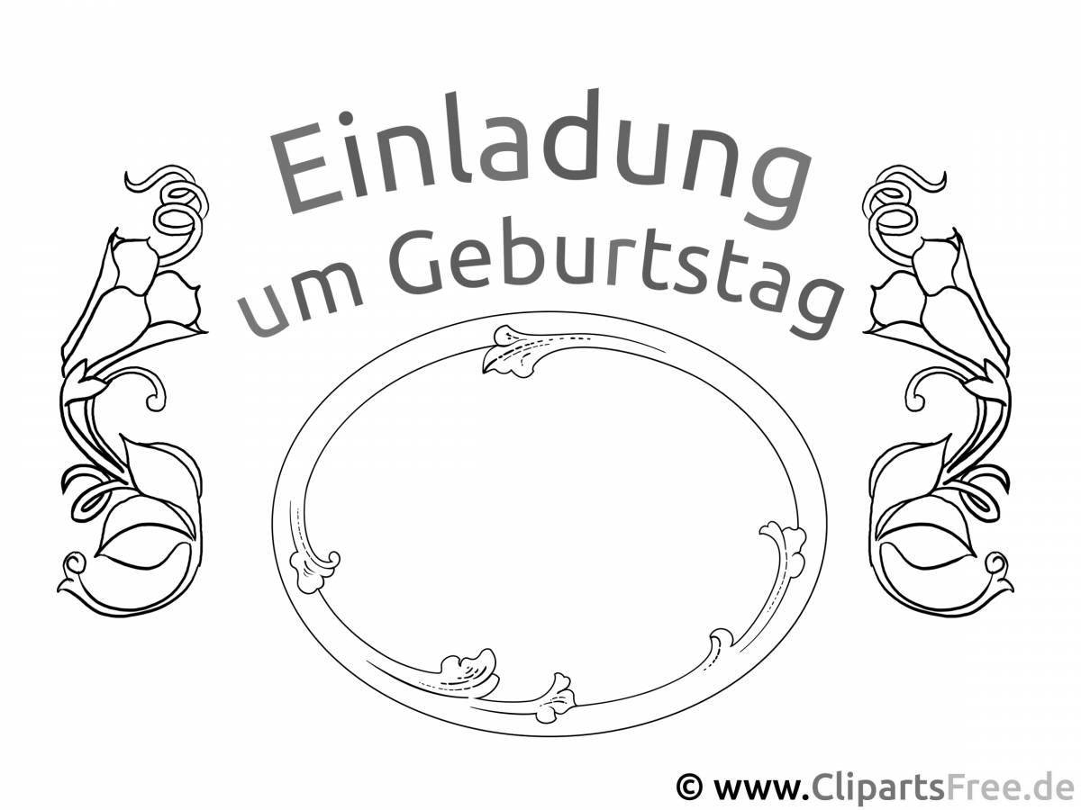 Photo Fun coloring invitation