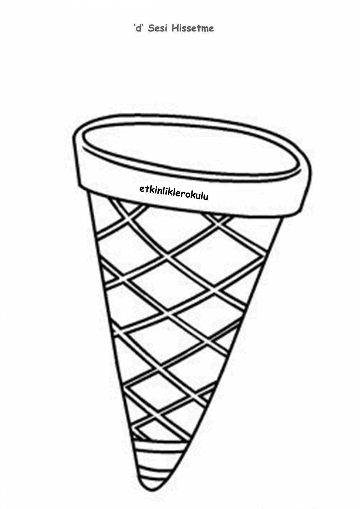 Detailed horn coloring page