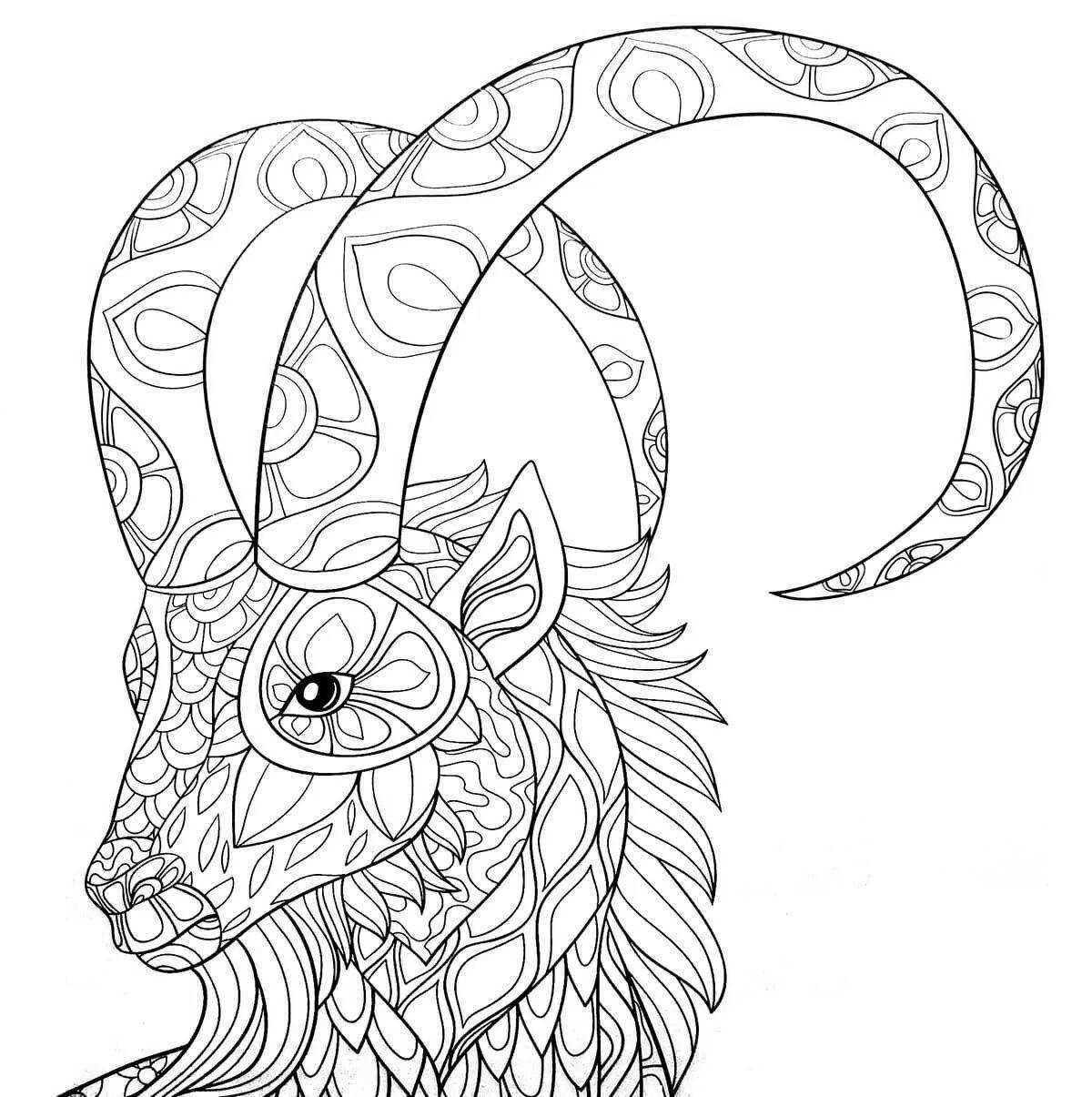 Amazing aries coloring book