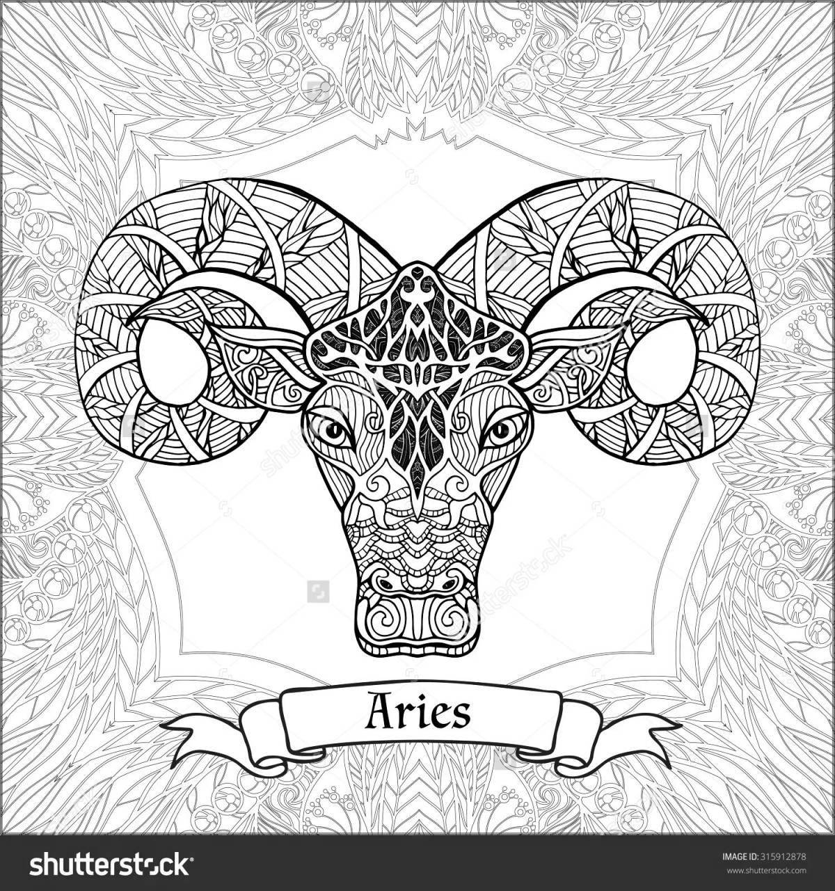 Great ram coloring page