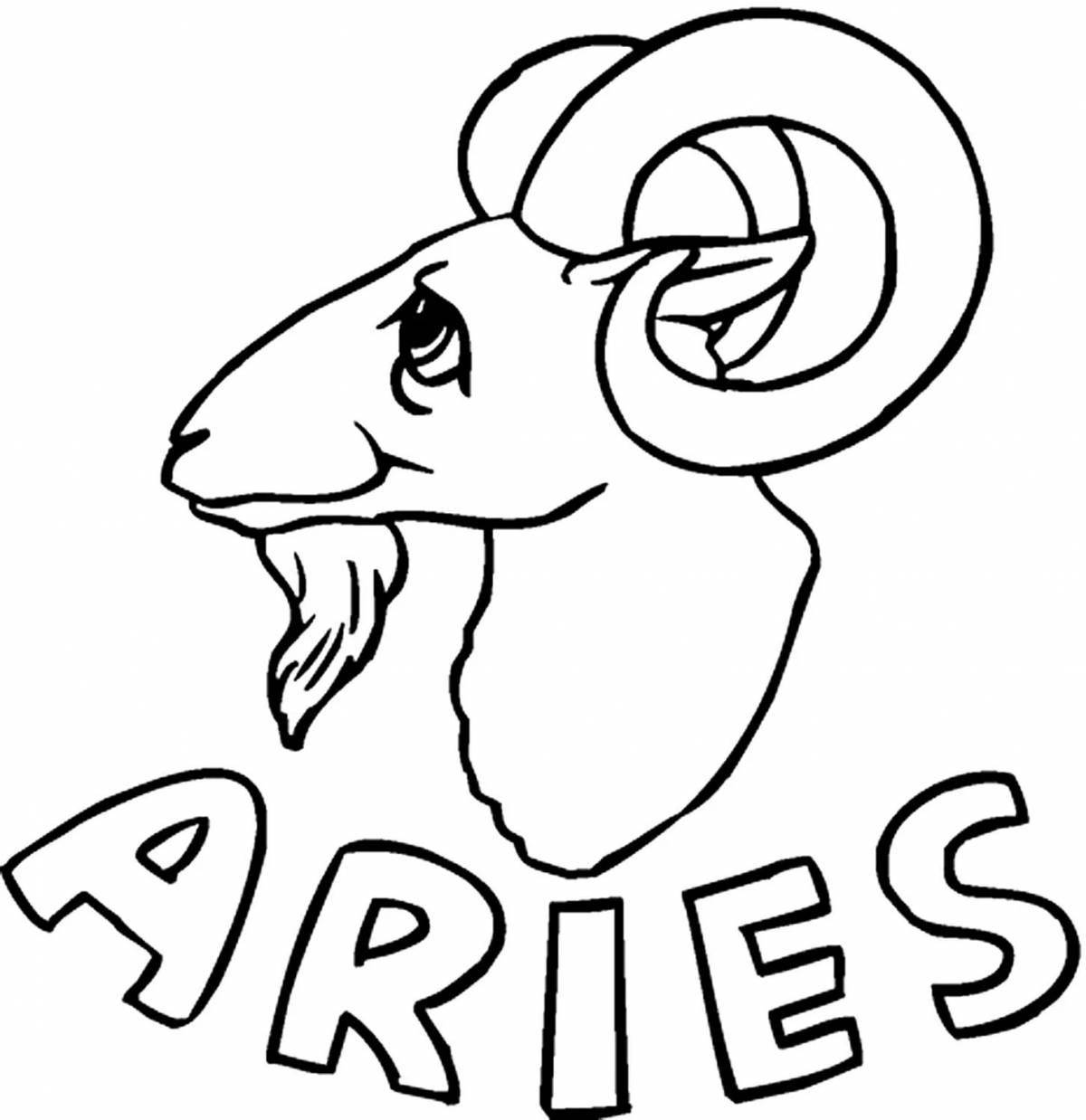 Coloring elegant aries