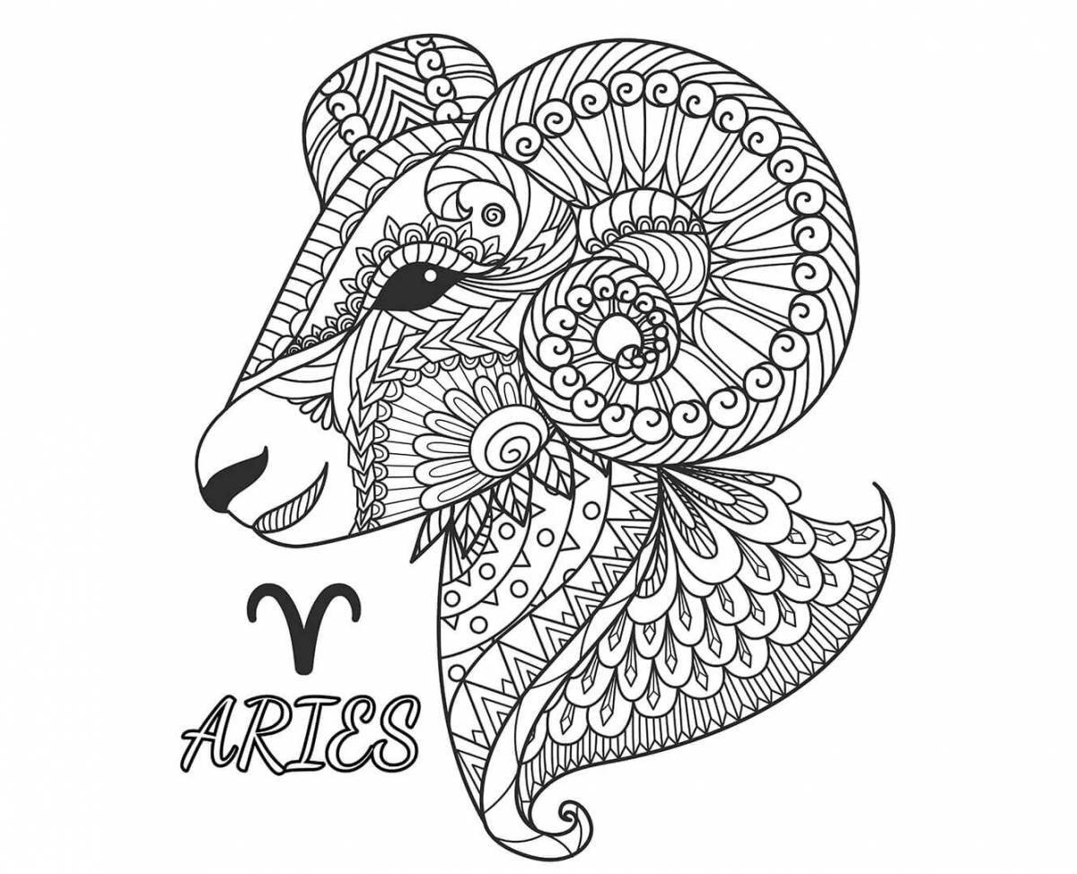 Fabulous ram coloring page