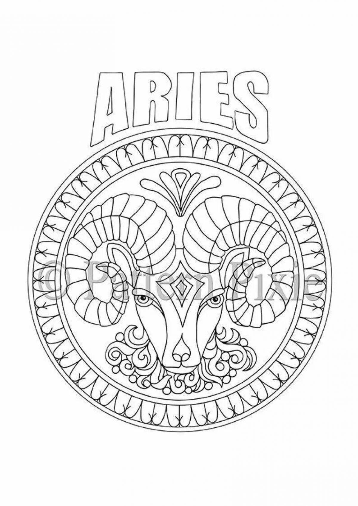Luxury Aries coloring book