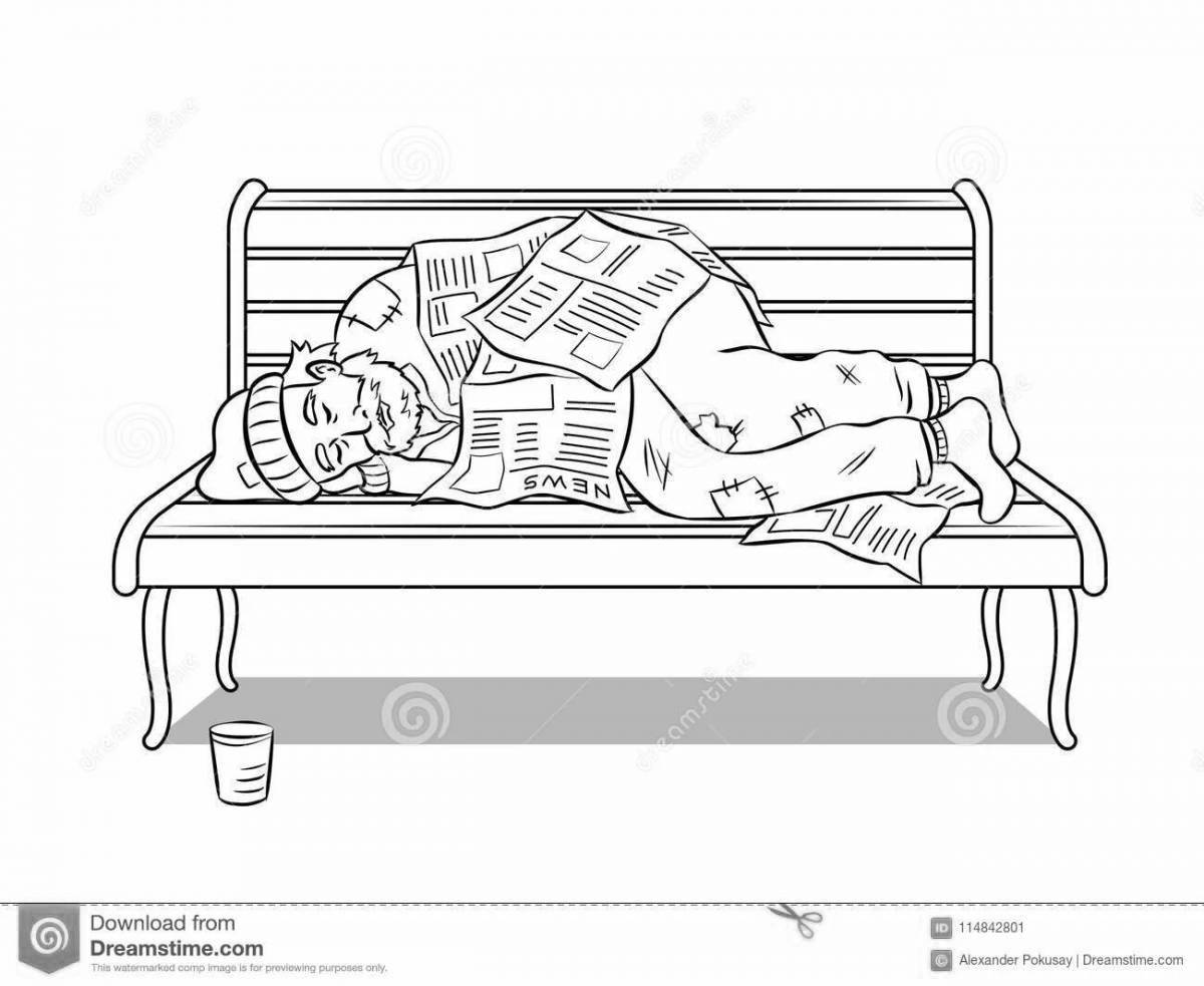 Photo Living homeless coloring book