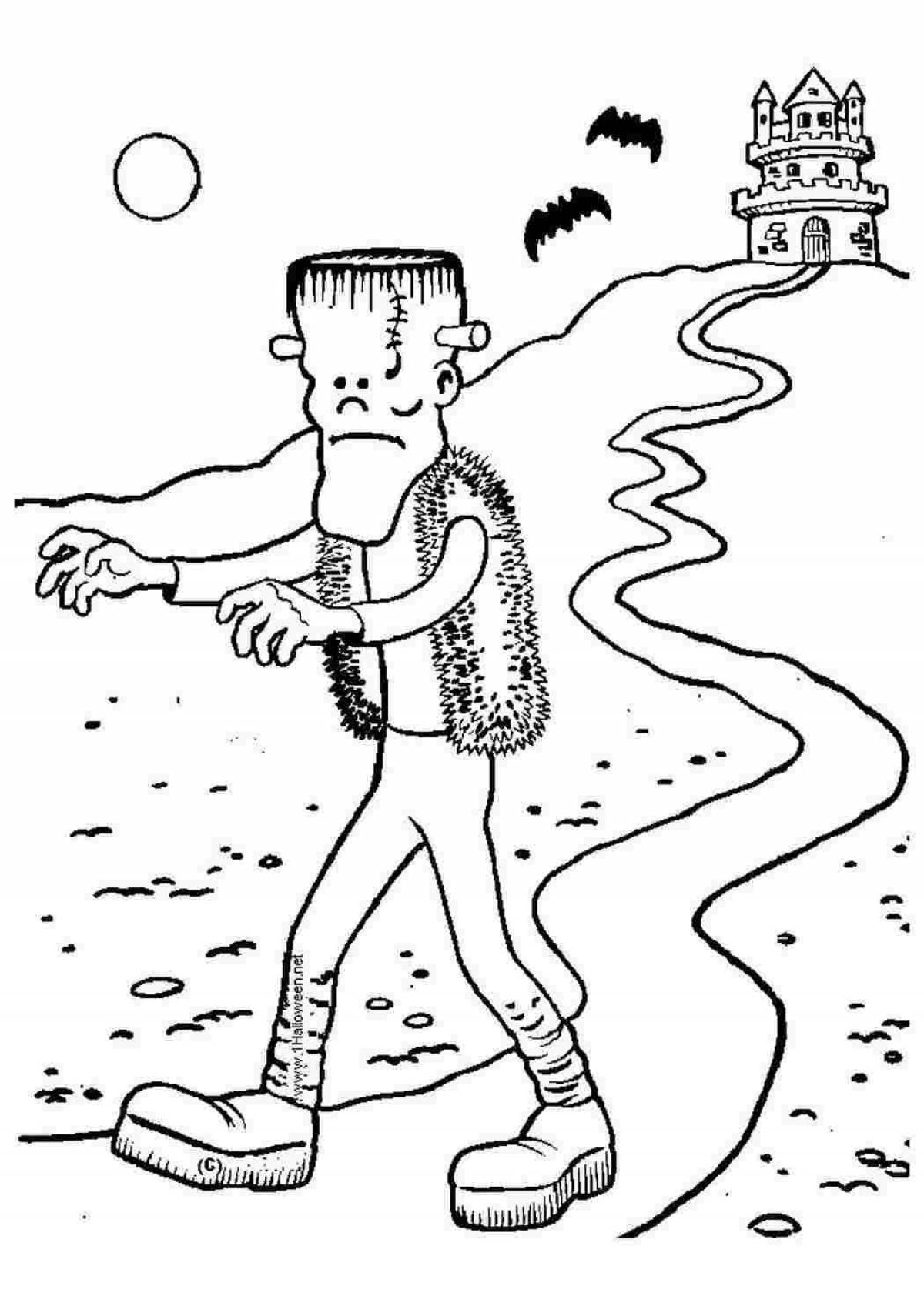 Photo Coloring book shining bum