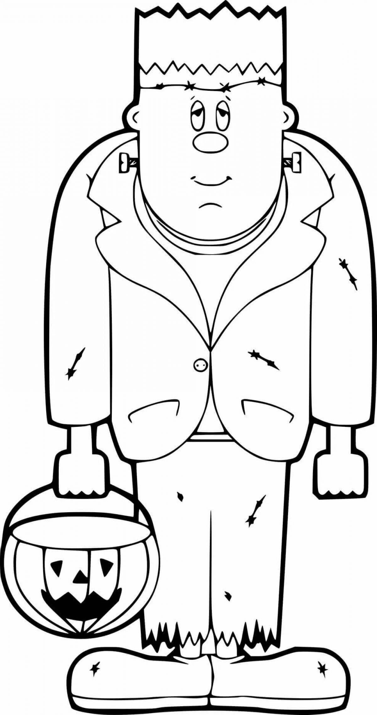 Exciting bum coloring page