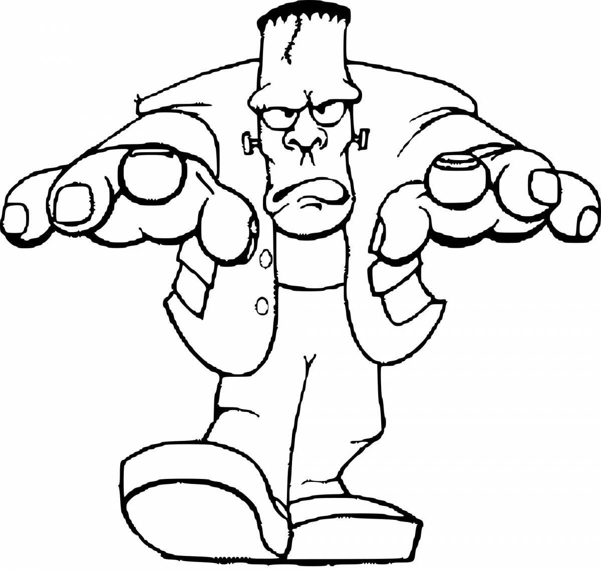 Photo Crazy Homeless Coloring Page