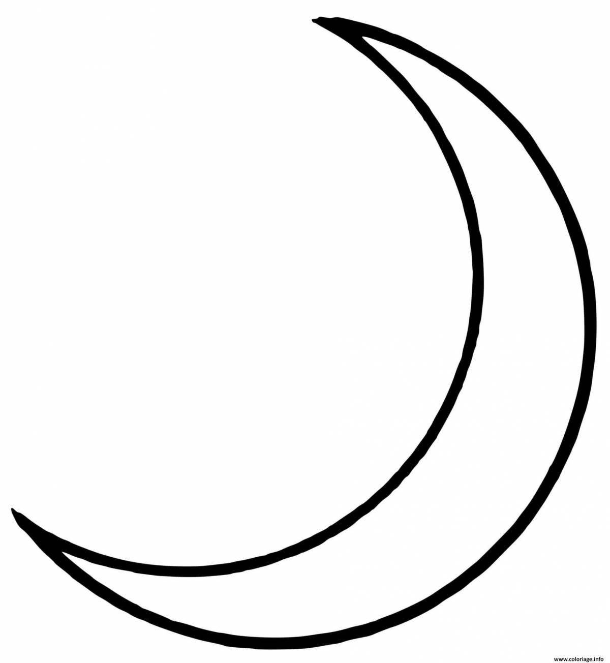 Intriguing crescent coloring book