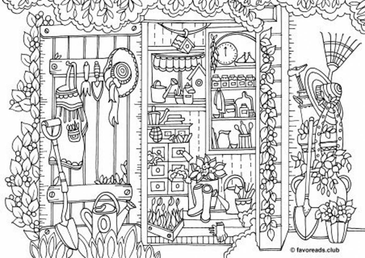 Coloring page wonderful basement