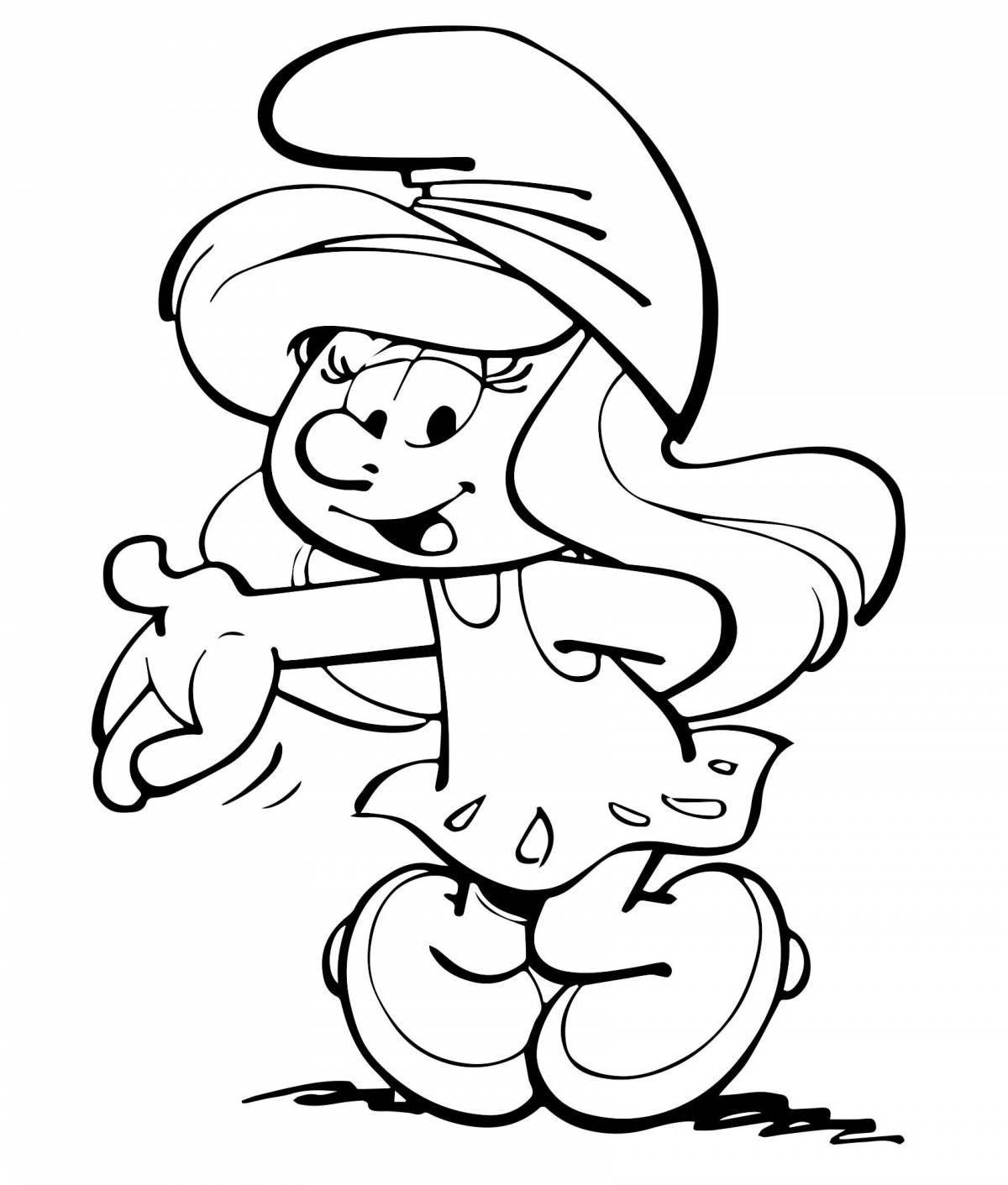 Smurfette style coloring book