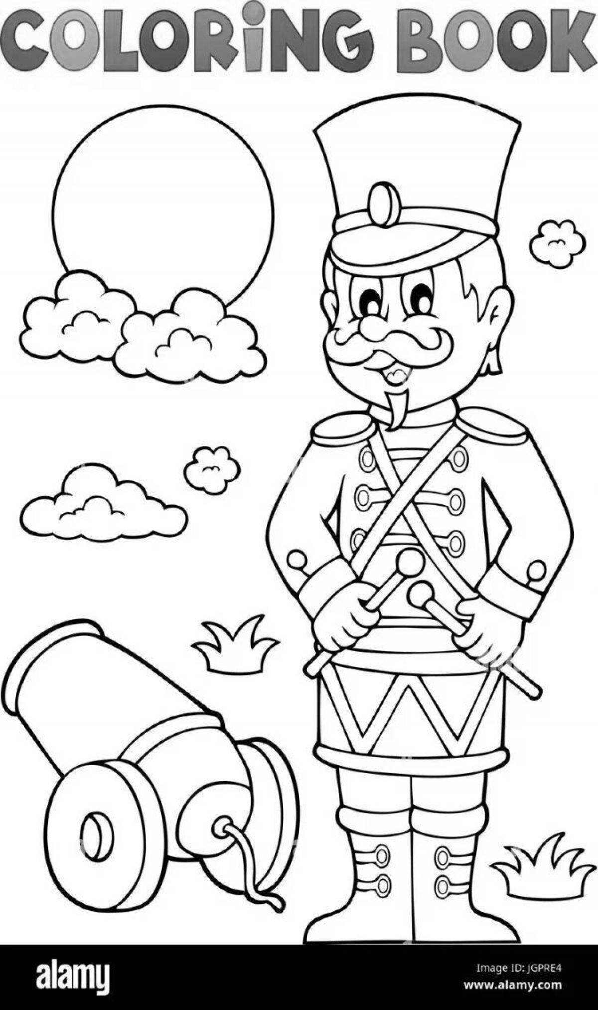 Shining March coloring page
