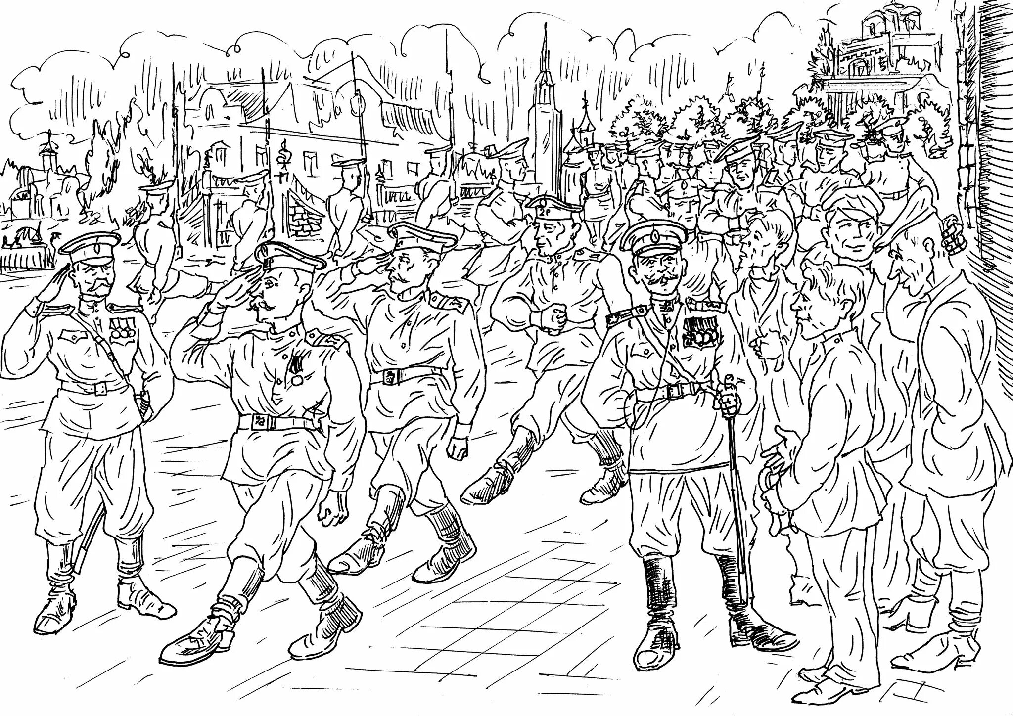 Coloring page jubilant march