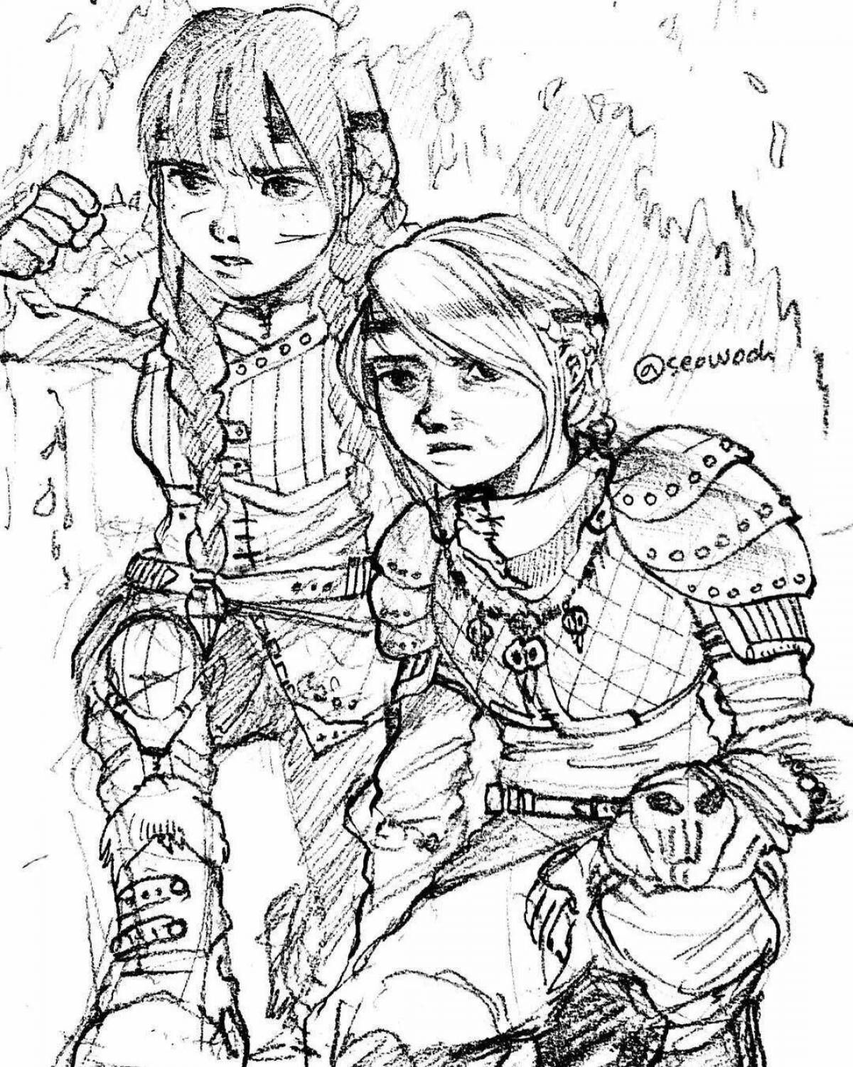 Coloring book shining astrid
