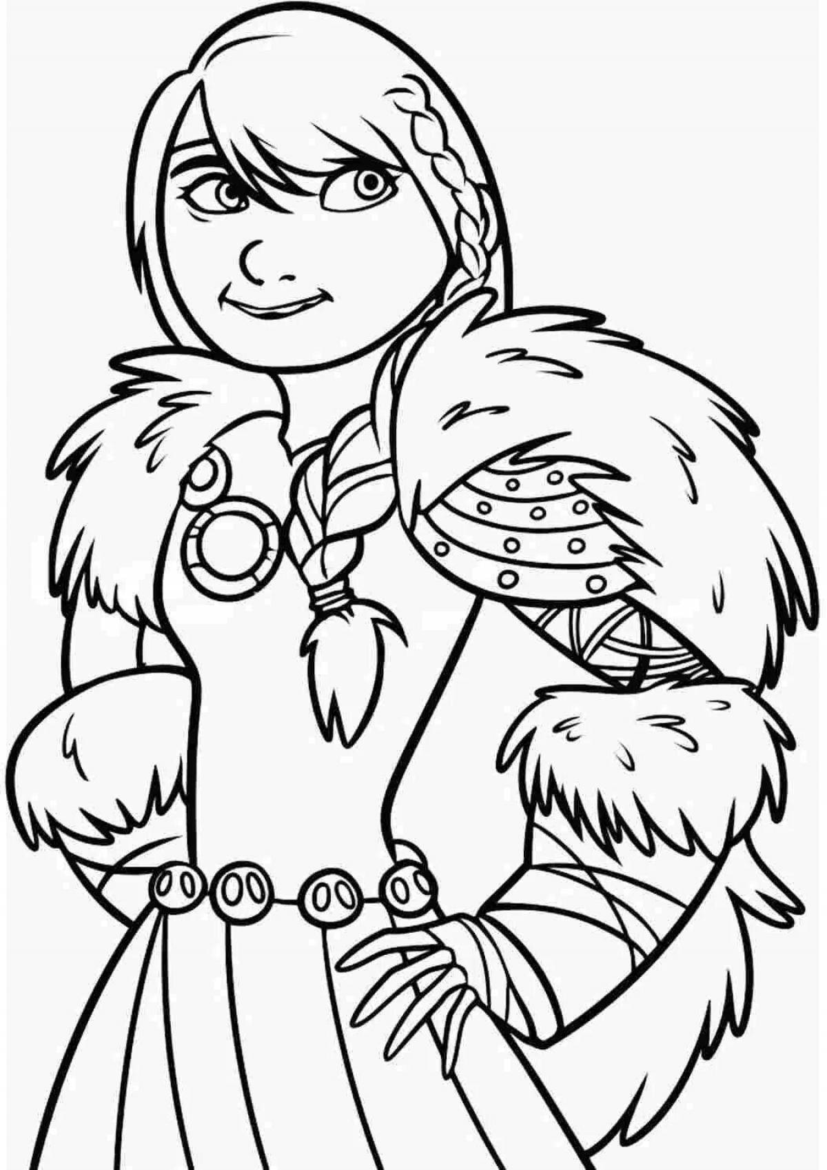 Coloring book dazzling astrid