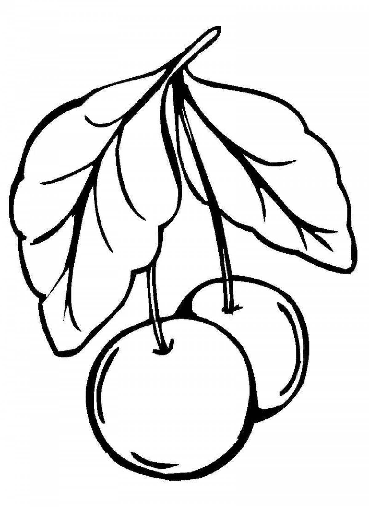 Photo Cherry glitter coloring