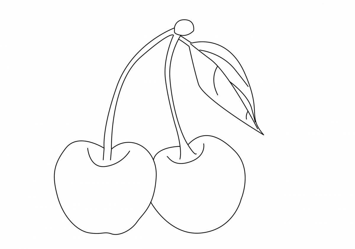 Photo Cheerful cherry coloring