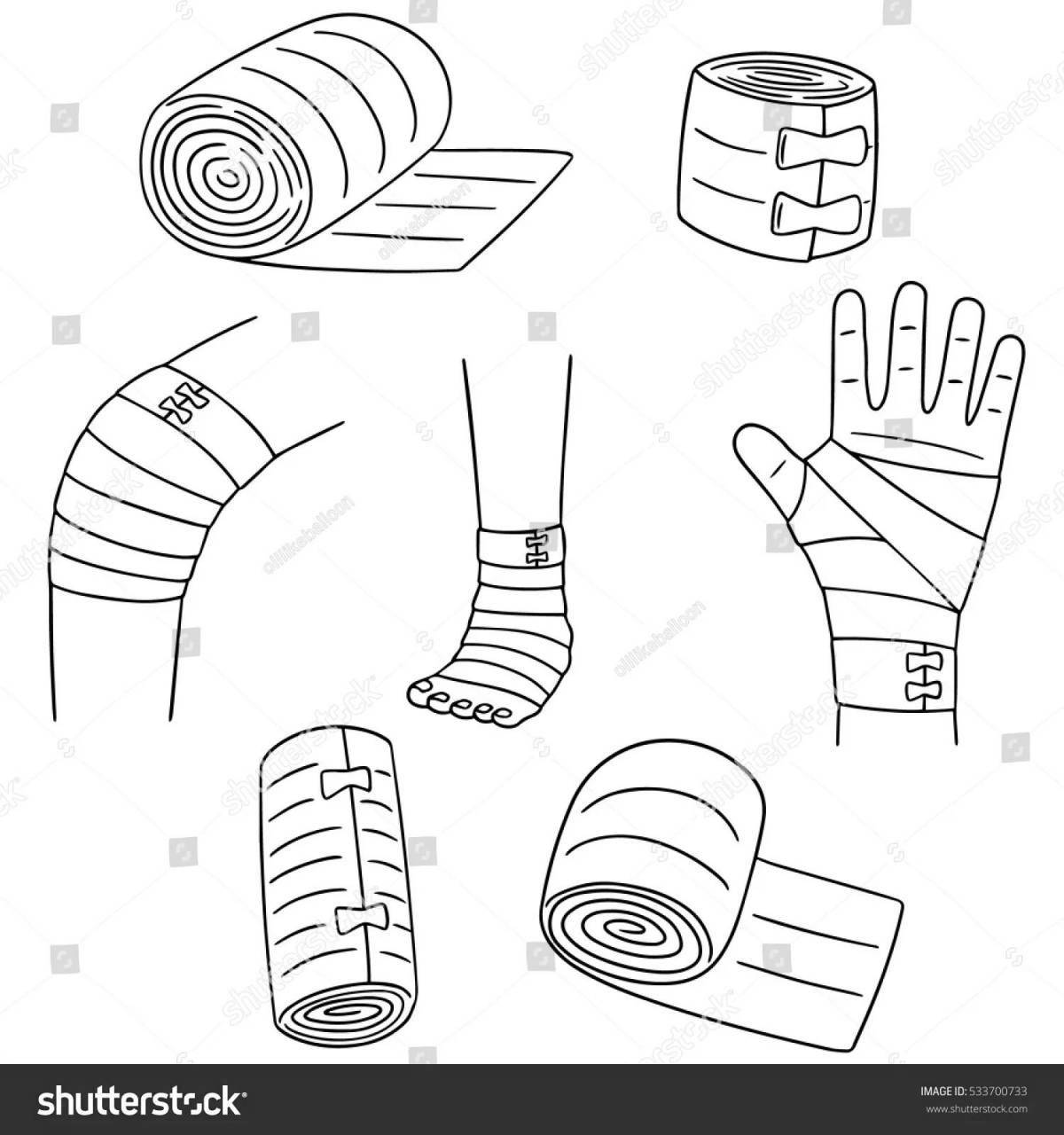 Coloring page mysterious bandage