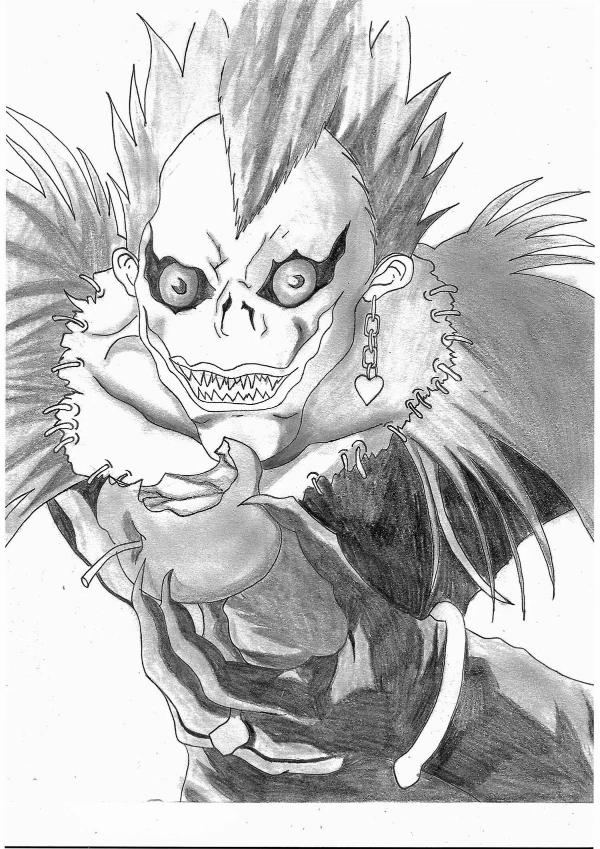Ryuk colorful coloring page