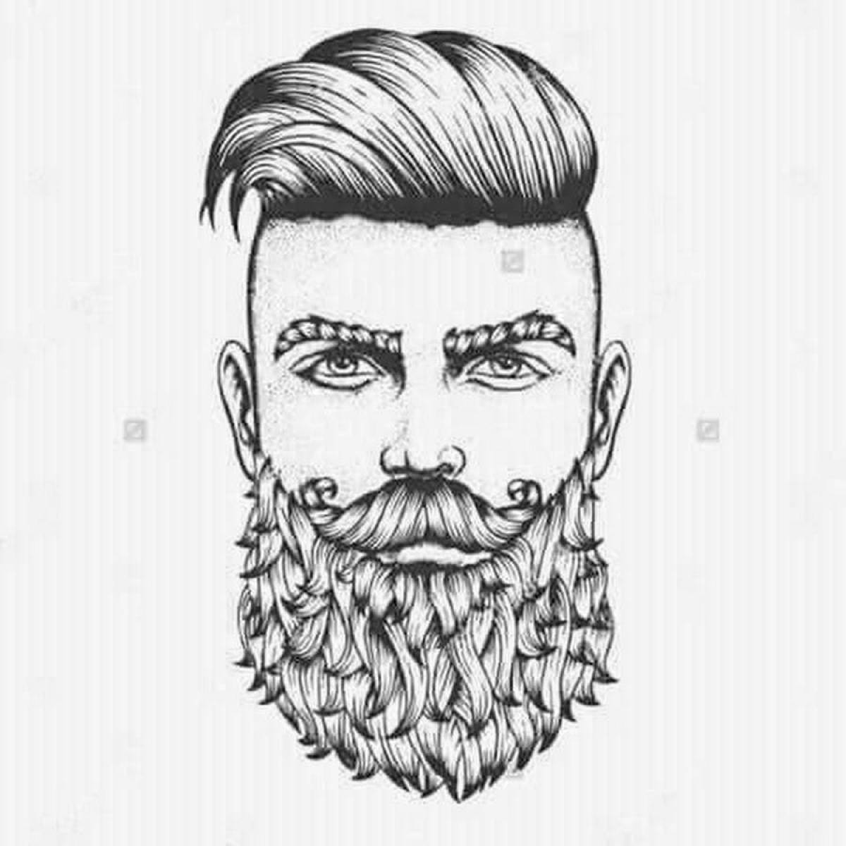 Bold beard coloring
