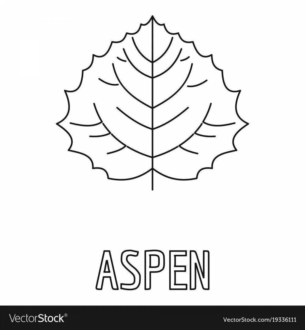 Playful aspen coloring page