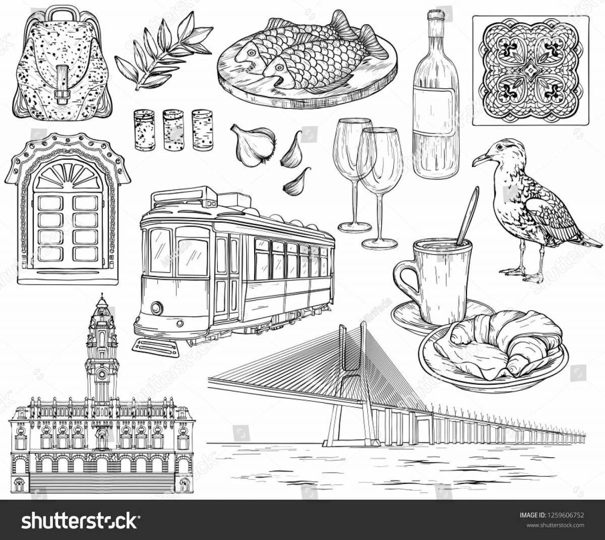 Glorious portugal coloring page