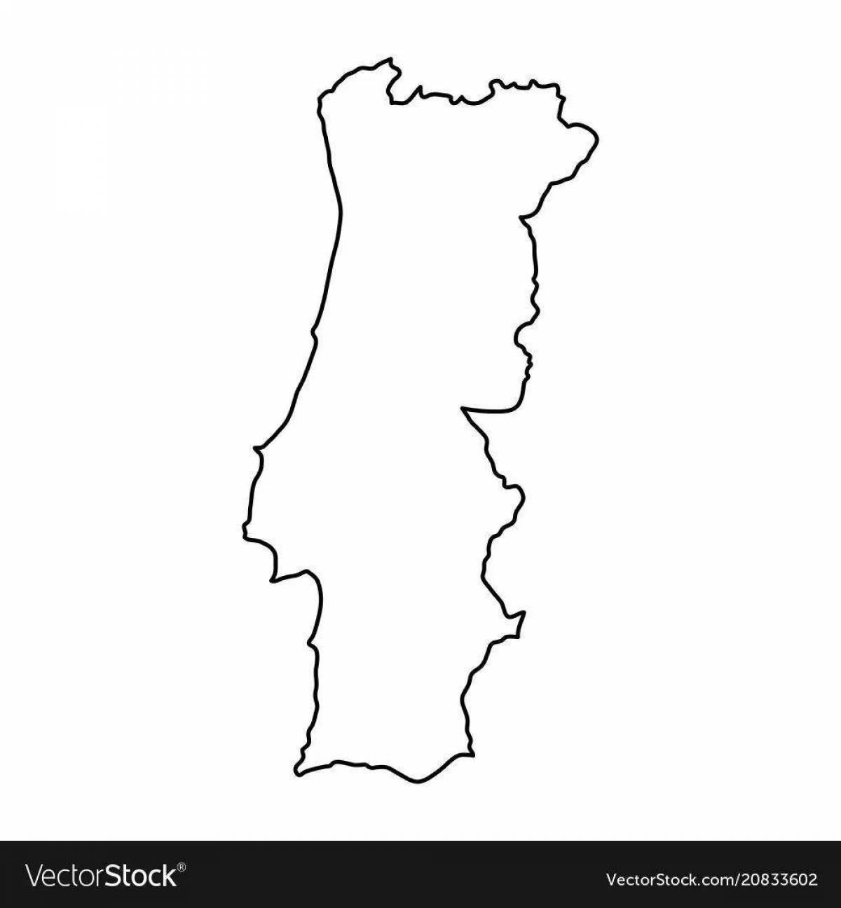 Coloring page inviting portugal