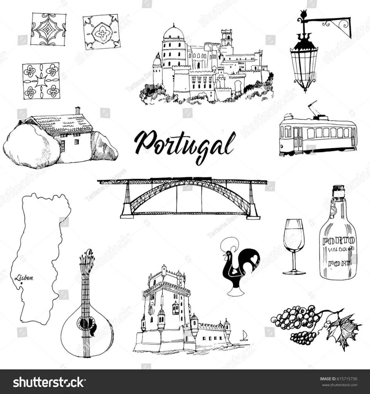 Colouring captivating portugal