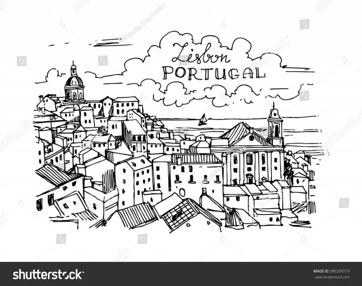 Coloring page marvelous portugal