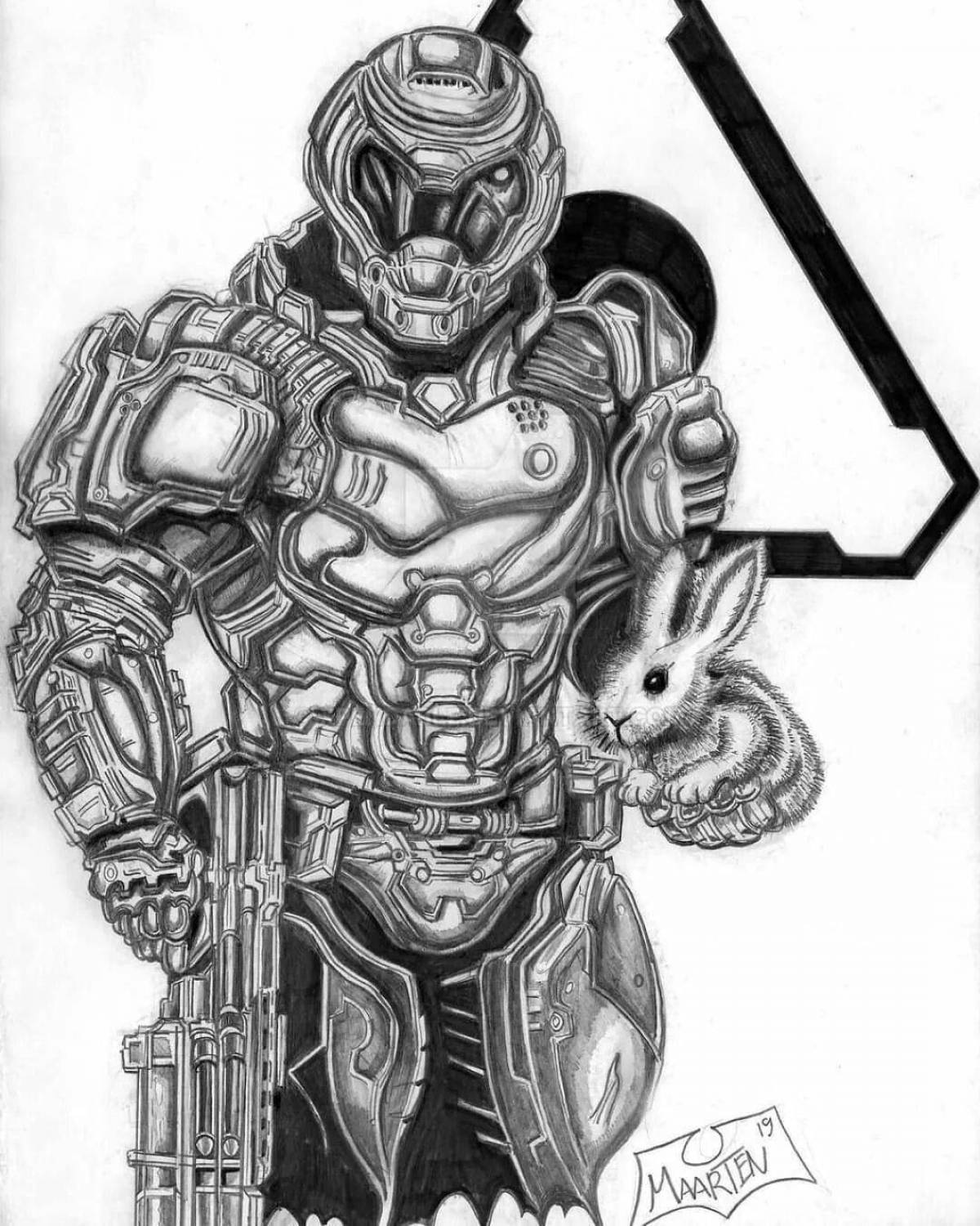 Doom holiday coloring page