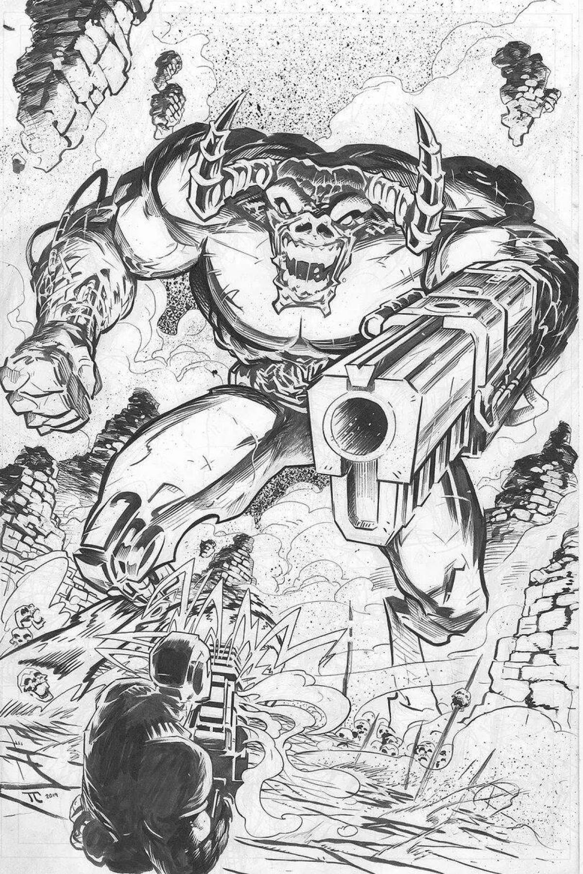 Charming doom coloring book