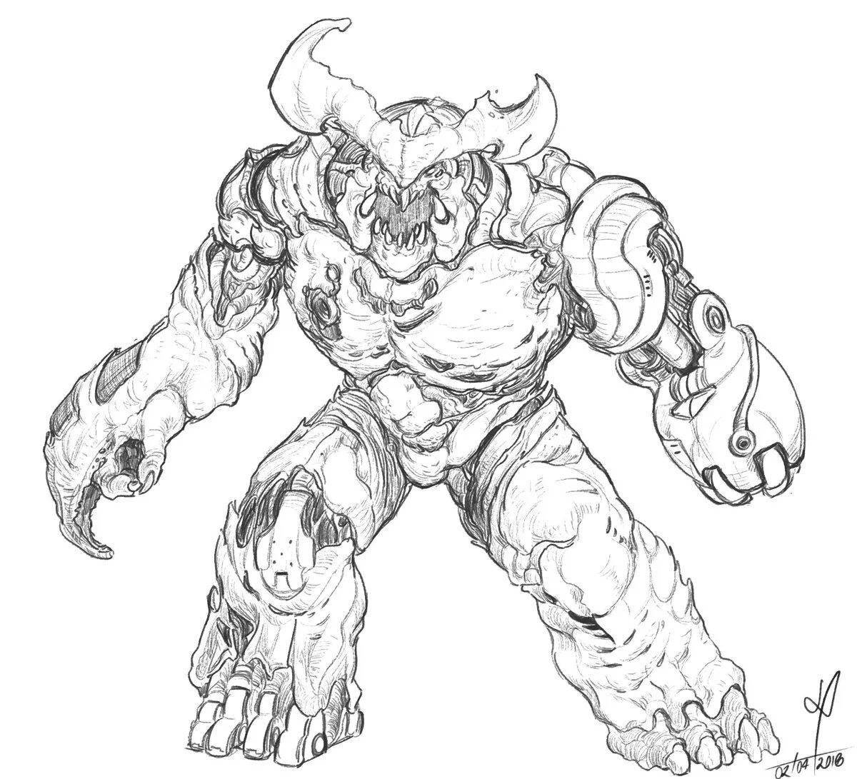 Hypnotic coloring doom