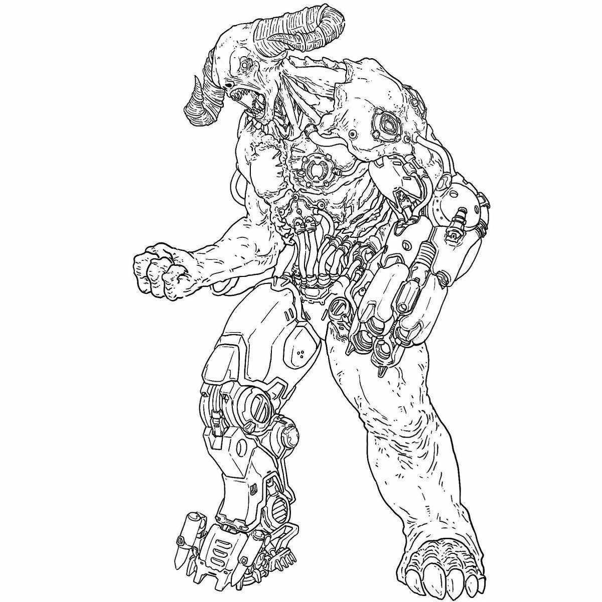 Stimulating doom coloring page