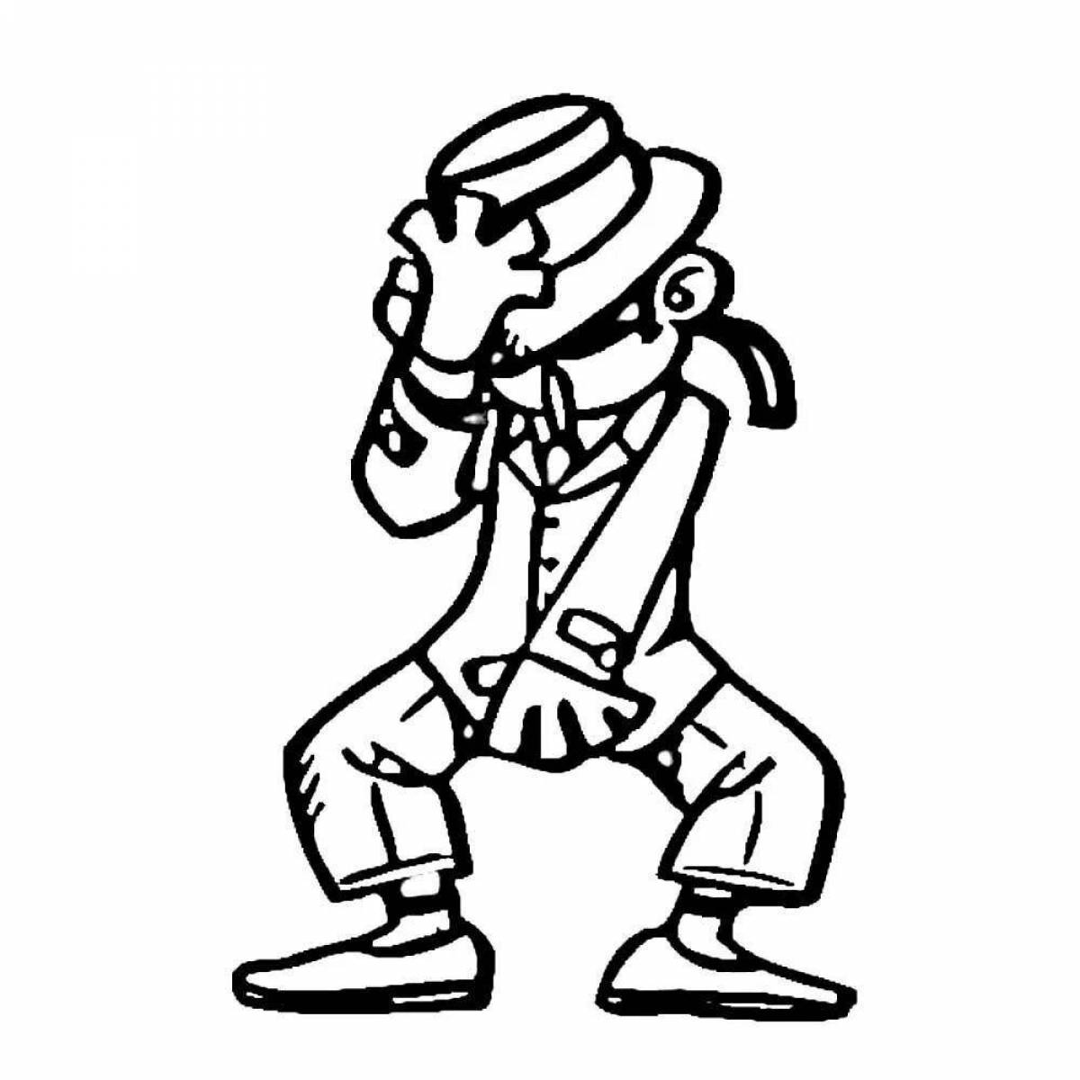 Coloring page dancing disco