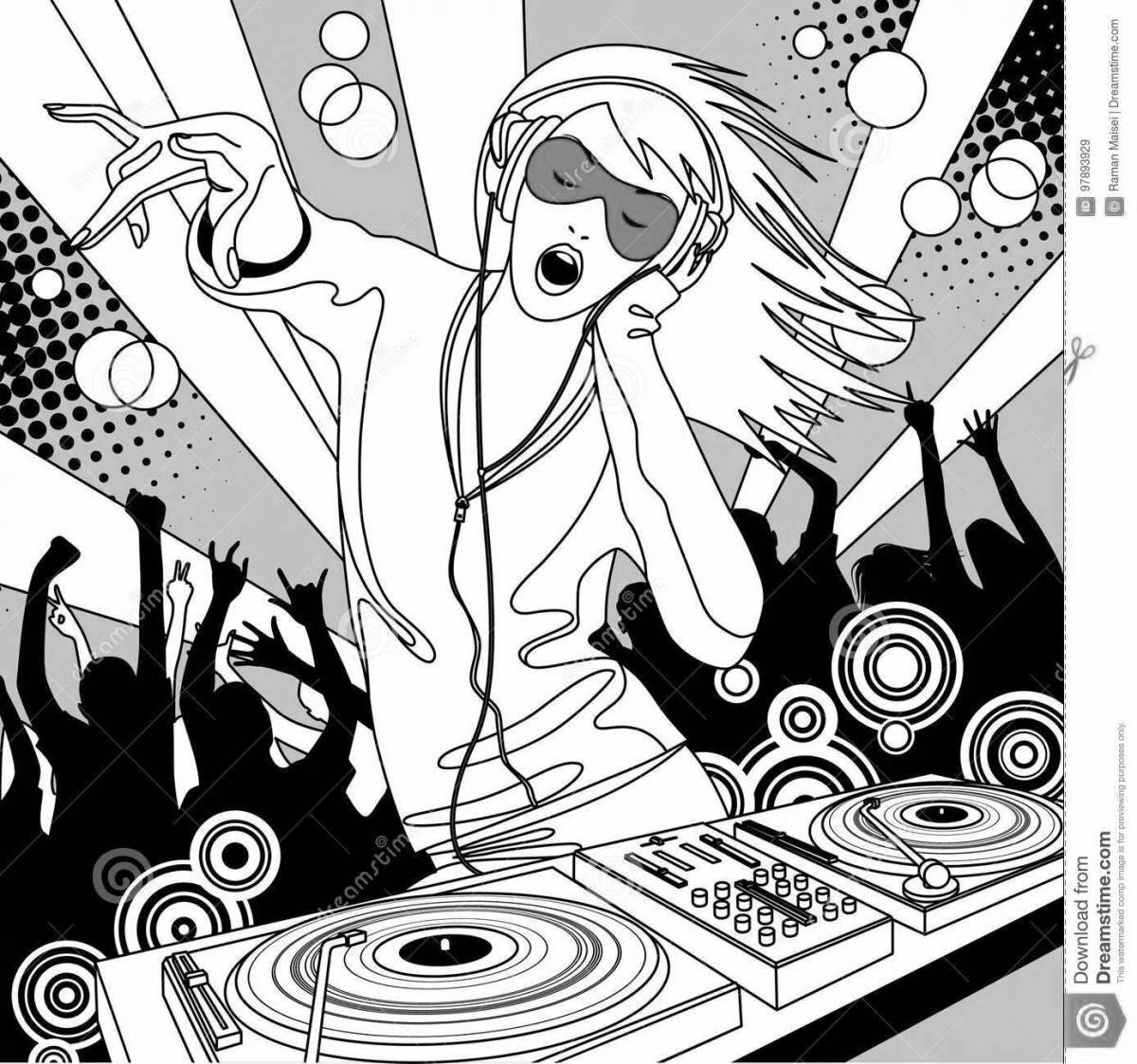 Photo Fabulous disco coloring book