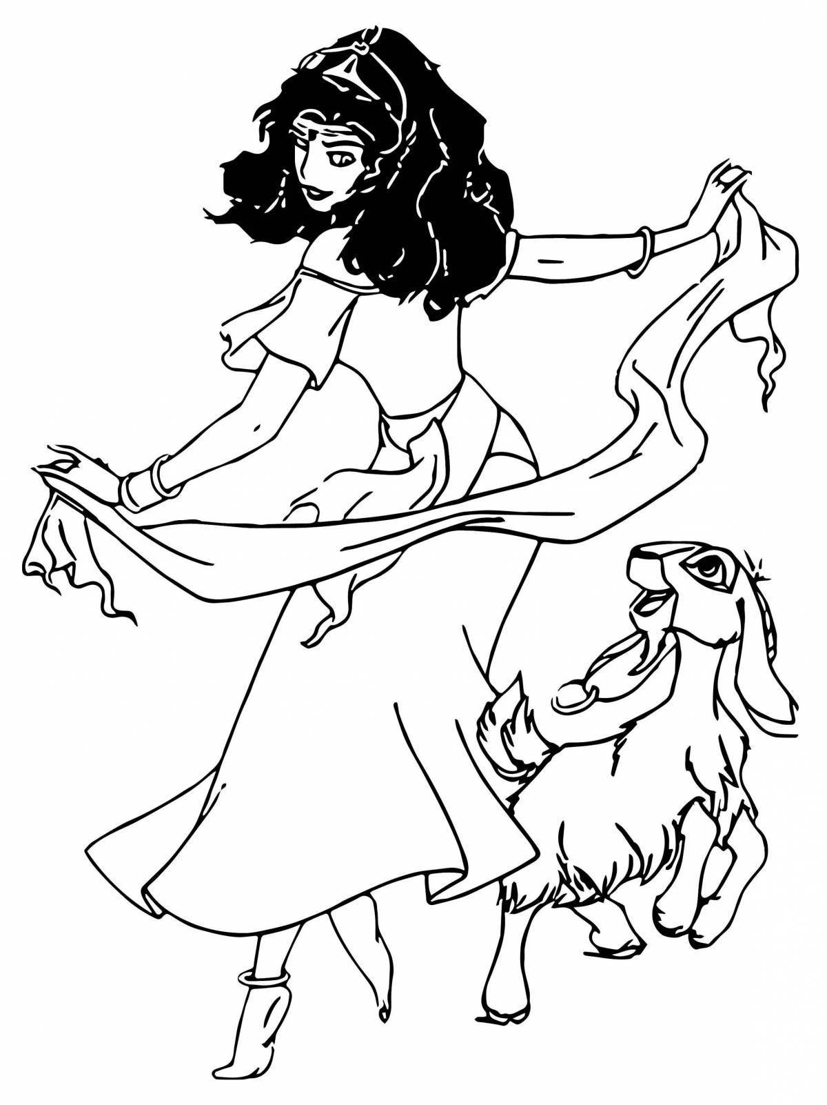 Colorful gypsy coloring book