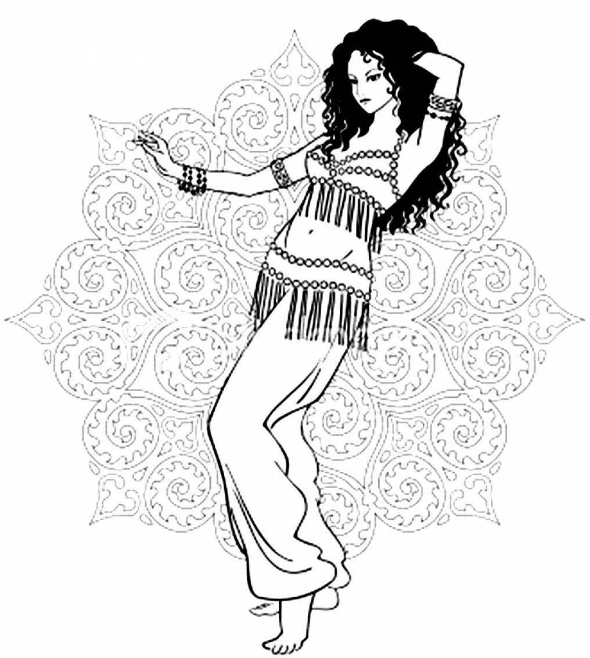 Charming gypsy coloring book