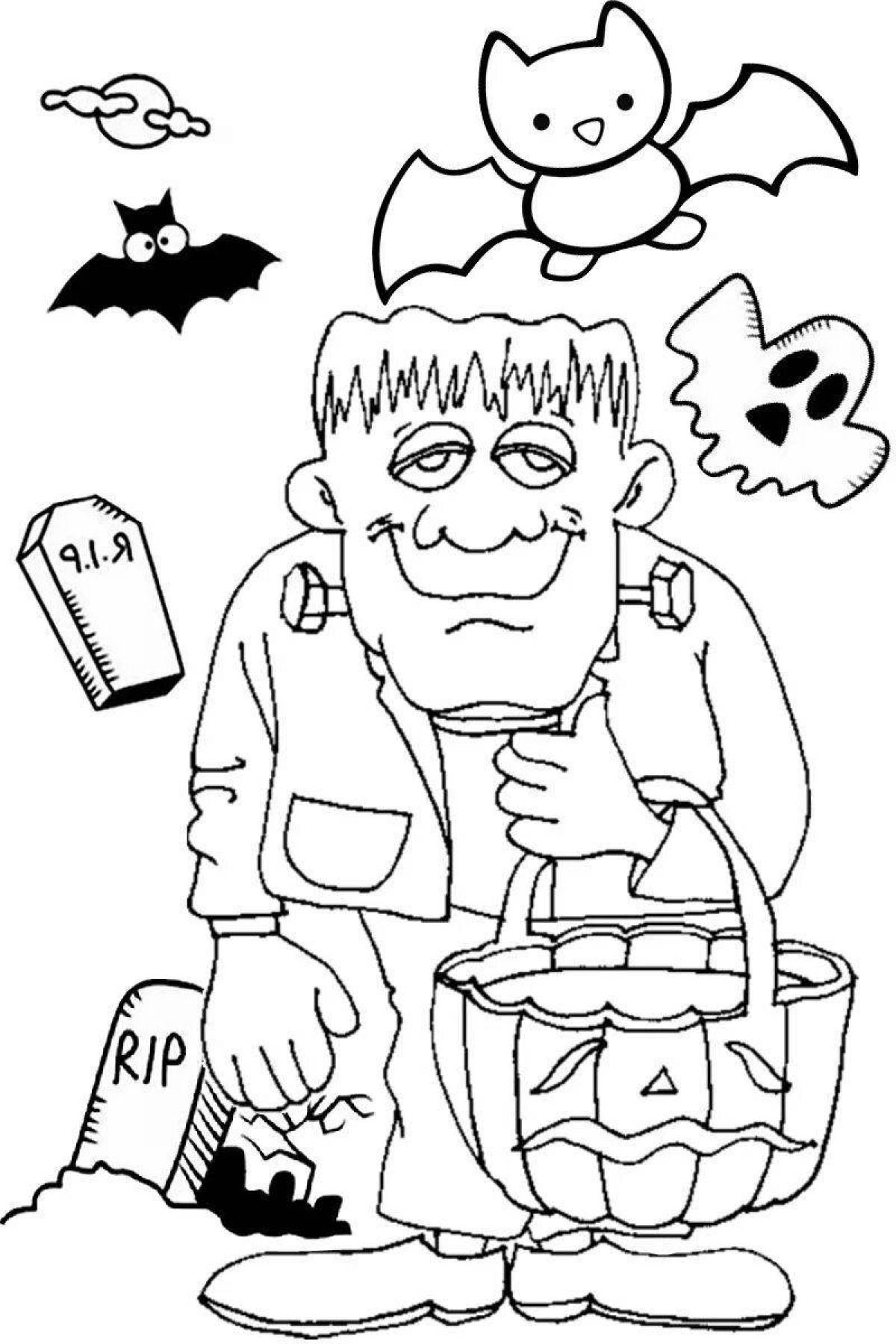 Disturbing Frankenstein coloring page