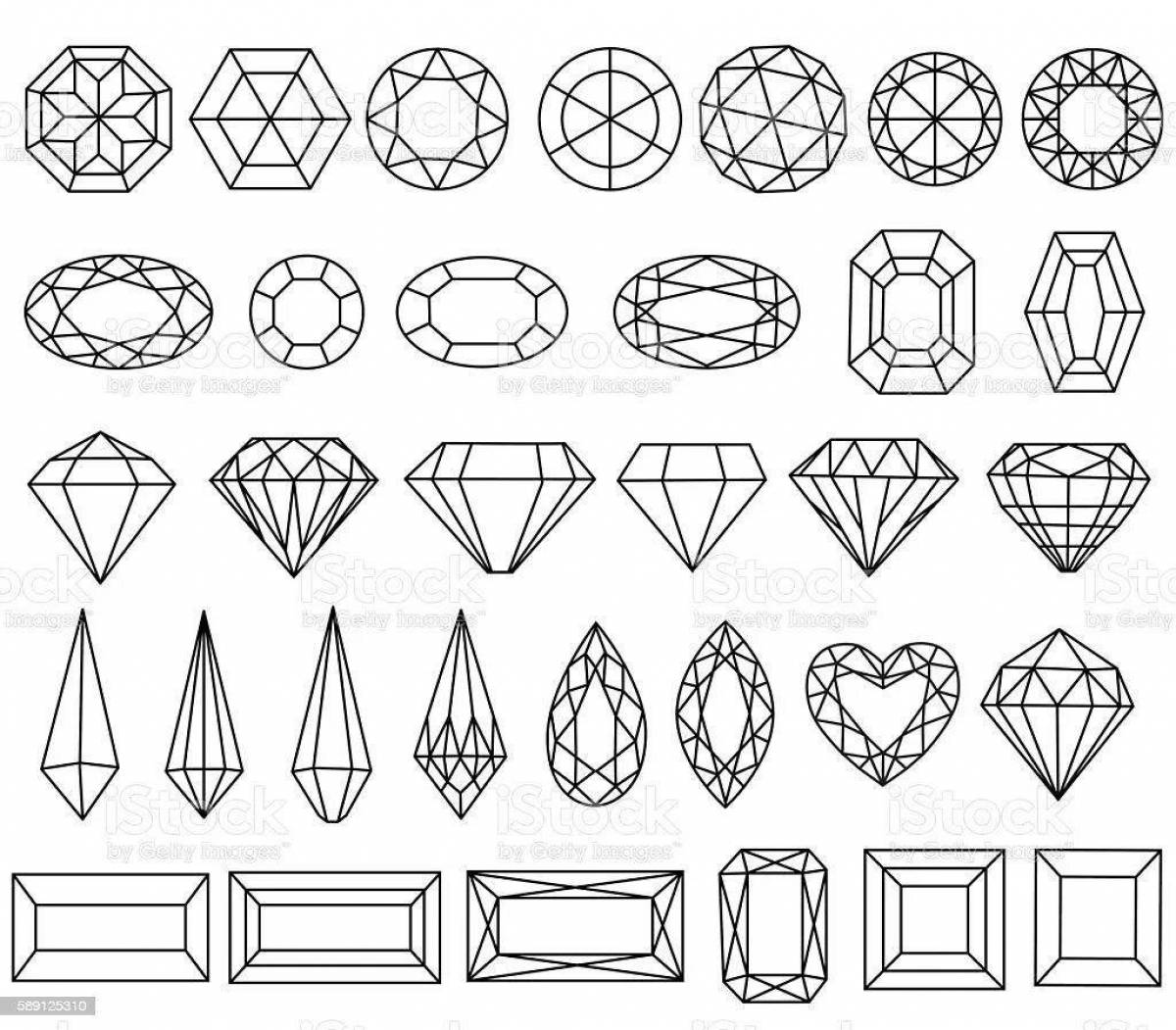 Jeweler charm coloring book