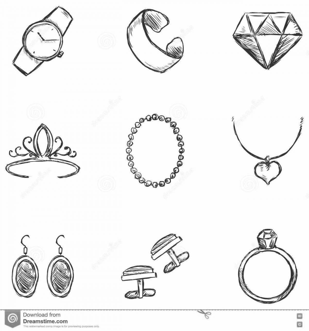 Jeweler's dazzling coloring book